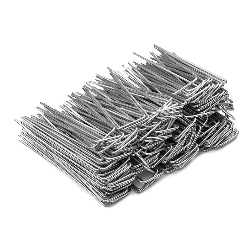 galvanized landscape staples stakes heavy-duty for PP ground cover-2